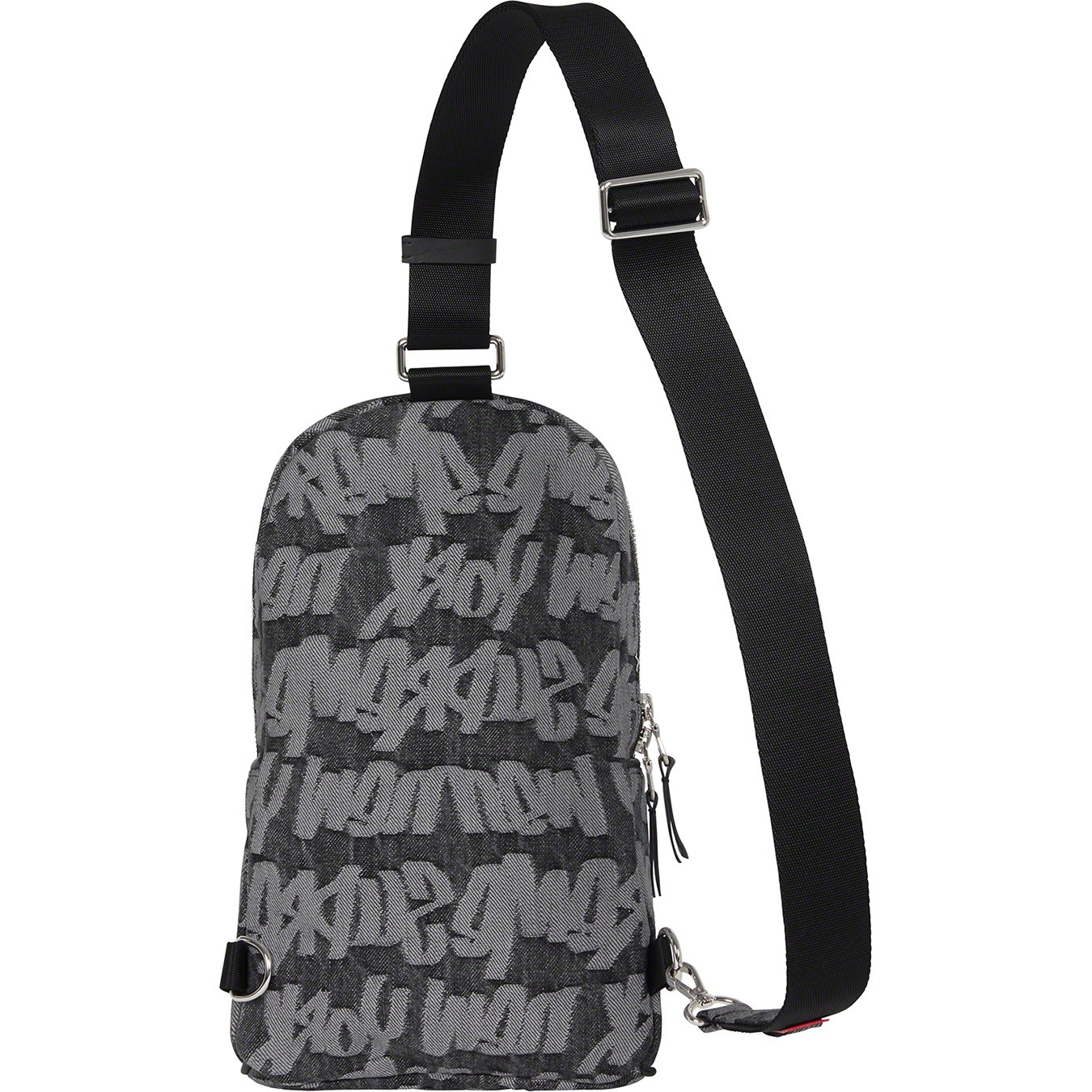 Fat Tip Jacquard Denim Sling Bag view 7